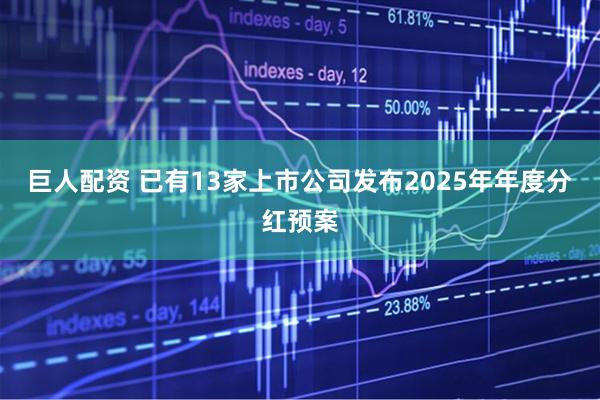 巨人配资 已有13家上市公司发布2025年年度分红预案